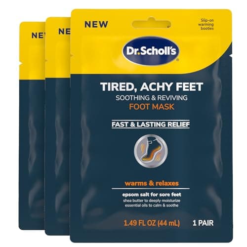 Dr. Scholl's® Tired, Achy Feet Soothing & Reviving Foot Mask, 3 Pair, Warming Booties - Image 1