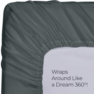Utopia Bedding Queen Fitted Sheet - Bottom Sheet - Deep Pocket - Soft Microfiber - Shrinkage and Fade Resistant - Easy Care -1 Fitted Sheet Only (Grey) - Image 6