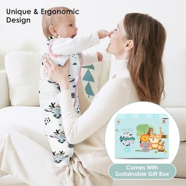 Cute Castle Baby Sleep Sack 18-24 Months - Lightweight 100% Cotton 2-Way Zipper TOG 0.5 Infant Wearable Blanket, Newborn Essentials Toddler Sleep Clothes (3 Pack Pink) - Image 6