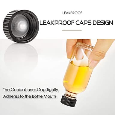 12 Pack, 2 oz Small Clear Glass Bottles w/Lid & 3 Funnels - 60ml Boston Shot Bottles for Health, Immunity, Potion, Wellness, Sample, Ginger, Juice - Mini Personal Care & Beauty Travel Bottle - Image 3