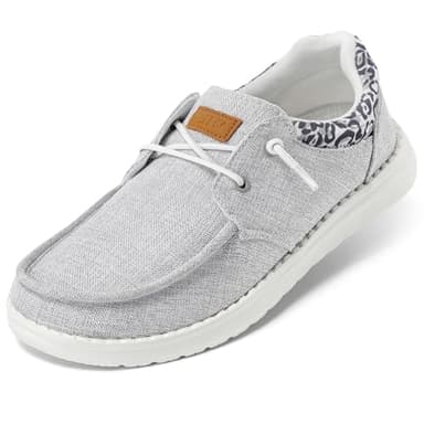 STQ Slip on Casual Shoes for Women Plantar Fasciitis Relief Lightweight Orthopedic Comfy Sneakers Light Grey US 7 - Image 1