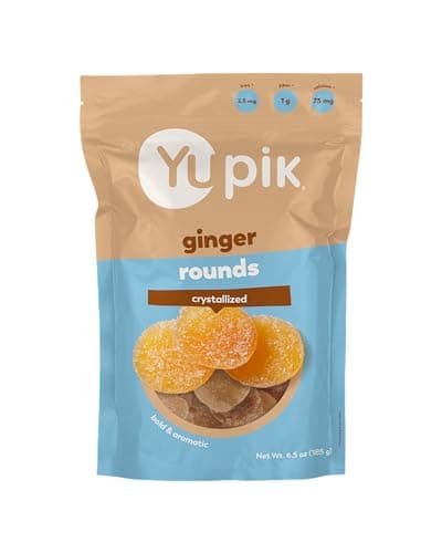Yupik Ginger Rounds, Crystallized, 6.5 Oz, Gluten-Free, Kosher, Candied Dried Fruits, Spicy & Sweet Snacks, Perfect for Tea Infusion - Image 1