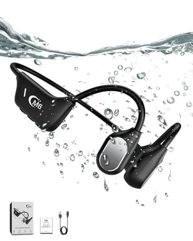 Bone Conduction Headphones Open Ear Waterproof Swimming Headphones Bluetooth 5.4 with Built-in MP3 Player 16G Memory Open Ear Sports Headset for Underwater Running Cycling and More Activities - Image 11