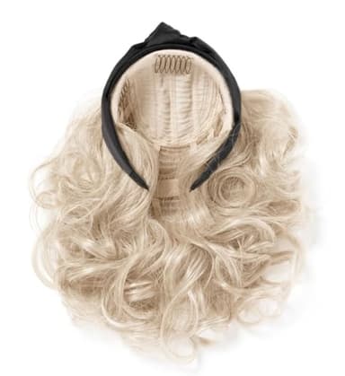 Toni Brattin Headband Fall Wavy 18" Shoulder Length Curly Hair Extension Hairpiece For Fuller Looking Hair, Platinum - Image 3