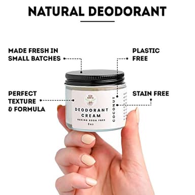 ECO ROOTS Natural Deodorant for Women & Men | Organic Deodorant Cream Non Aluminum | Baking Soda Free Healthy Deoderant for Body & Private Parts | All Vegan Pit Paste Zero Sweat | Coconut Scent - Image 9