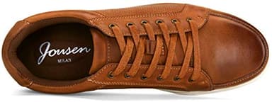 Jousen Men's Fashion Sneakers Classic Retro Casual Shoes for Men Breathable Business Dress Sneaker (AMY870 Yellow Brown 10.5) - Image 4