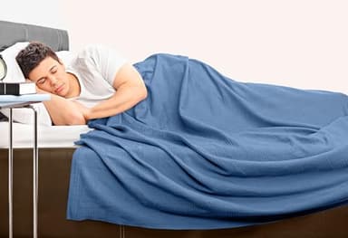 Utopia Bedding Wedgewood 100% Cotton Blanket [King Size - 90x108 Inch] 350GSM Lightweight, Soft and Breathable Thermal Blanket for All Seasons - Image 8