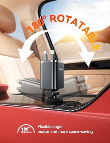 [2025 Ultra-Compact] 84W Retractable Car Charger, [PD 45W] Car Charger USB C for iPhone 16 17 Pro Fast Charging, Car Accessories Travel Essentials Gifts for Women Men for iPhone 17 Air 16 15 14 13 12 - Image 8