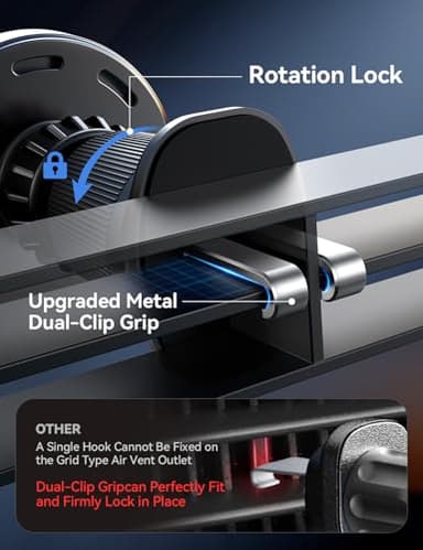 JOYROOM for MagSafe Car Mount Charger, [Upgraded Dual-Clip Grip] 15W Fast MagSafe Wireless Car Charger Air Vent Dashboard Set for iPhone 16 Pro Max Plus/iPhone 15 14 13 12 Pro Max Plus, Black - Image 3