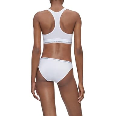 Calvin Klein Carousel Logo Cotton Stretch Bikini Panties, Multipack, Black/White/Grey Heather, Small - Image 3