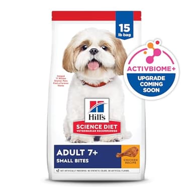 Hill's Science Diet Adult 7+, Senior Adult 7+ Premium Nutrition, Small Kibble, Dry Dog Food, Chicken, Brown Rice, & Barley, 15 lb Bag - Image 14