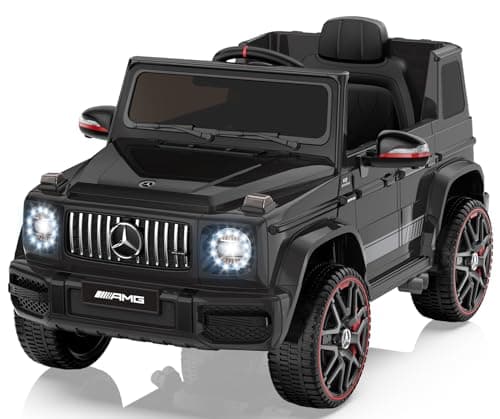 ANPABO Licensed Mercedes-Benz G63 Car for Kids, 12V Ride on Car w/Parent Remote Control, LED Headlights, Music Player & Horn, Soft Start, Low Battery Prompt, Kids Electric Vehicle, Black - Image 1