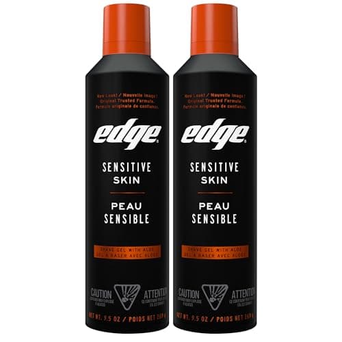 Edge Shaving Gel for Men, 9.5oz, 2 Pack Mens Shave Gel with Aloe, Mens Shaving Cream Sensitive Skin Shave Gel - Moisturizes, Protects, and Soothes - Image 1