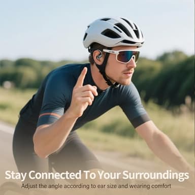 Open Ear Headphones, Bluetooth 5.4 Headphones Sports, Premium Sound with HD Mic Wireless Earbuds, 48H Playtime LED Power Display Ear Buds, IPX7 Lightweight Comfort Earphones for Running, Working - Image 4
