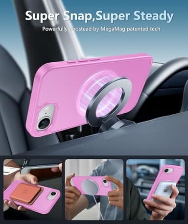 FNTCASE for iPhone 16e Phone Case: for iPhone 16E Case 2025 Magnetic Matte Textured Silicone Shockproof Military Grade Drop Protection Cell Phone Cover | Slim Rugged Anti-Slip Protective Bumper - Image 3