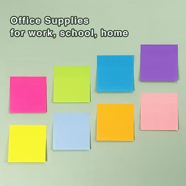Eastern Wolf 8 Pads Sticky Notes 3x3 Self-Stick Notes 8 Bright Multi Colors Purple Sticky Notes, 85 Sheet/Pad - Image 6
