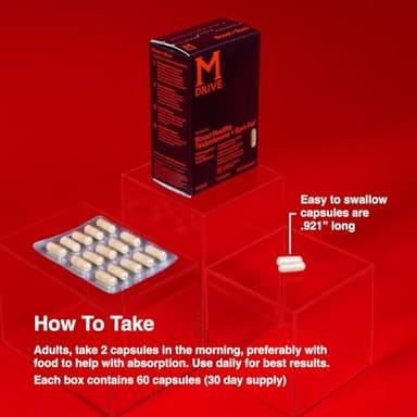 Mdrive Boost and Burn Testosterone Booster and Fat Burner for Men, Energy, Strength, Stress Relief, KSM-66 Ashwagandha, Advantra Z, Chromax, 60 Capsules - Image 6