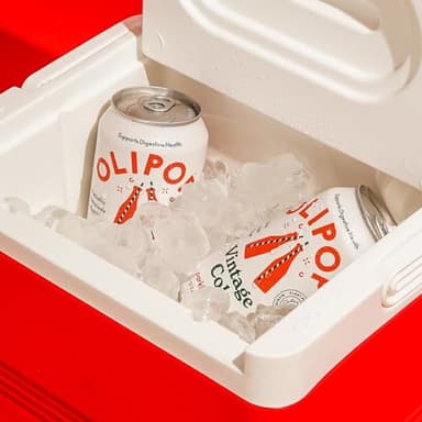 OLIPOP Prebiotic Soda Pop, Vintage Cola, Pantry Pack Packed with Prebiotics, Fiber, and Botanicals, Gluten Free, Vegan, GMO Free, 12oz (12-Cans) - Image 4