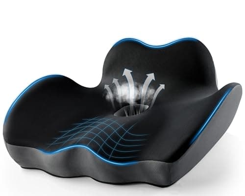 Premium Orthopedic Seat Cushion,X Large Breathable Office Chair Cushion - Enhanced Hip & Tailbone Support,Pressure Relief Sciatica & Leg Relief Let 8+ Hour Sitting Comfort, for Office/Game/Wheelchair - Image 1