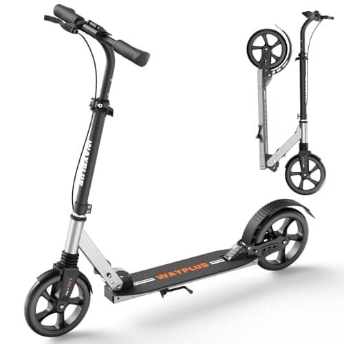 WAYPLUS Kick Scooter for Ages 6+,Kid, Teens & Adults. Max Load 240 LBS. Foldable, Lightweight, 8IN Big Wheels for Kids, Teen and Adults, 4 Adjustable Levels. Bearing ABEC9 - Image 1