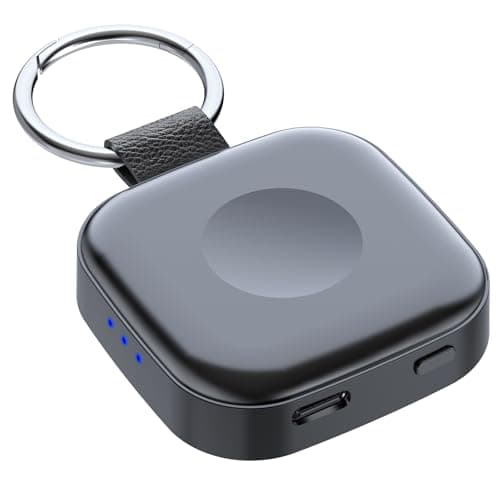 Temdan Portable Wireless Charger for Apple Watch Magnetic iwatch Charger 1200mah Power Bank Camping Travel Essentials Watch Charger for Series 10/9/8/7/6/Se/5/4/3/2/1/Ultra/Ultra 2-Black - Image 1