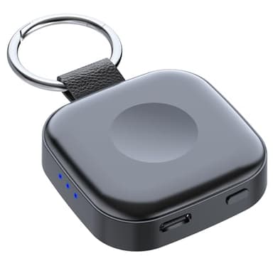 Temdan Portable Wireless Charger for Apple Watch Magnetic iwatch Charger 1200mah Power Bank Camping Travel Essentials Watch Charger for Series 10/9/8/7/6/Se/5/4/3/2/1/Ultra/Ultra 2-Black - Image 1