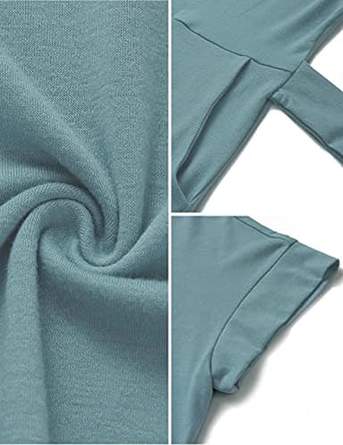 MEROKEETY Women's Summer Striped Short Sleeve T Shirt Dress Casual Tie Waist Midi Dress - Image 7