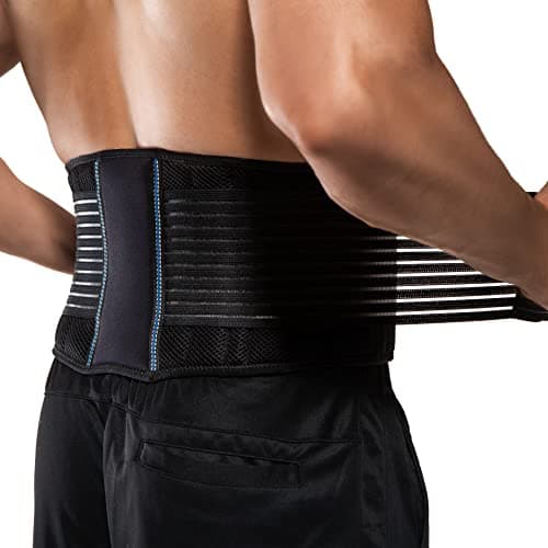 BraceUP Back Brace for Men and Women Lower Back - Breathable Waist Lumbar Support Belt for Sciatica, Herniated Disc, Scoliosis Back Pain Relief, with Dual Adjustable Straps (L/XL 35-43 In) - Image 1