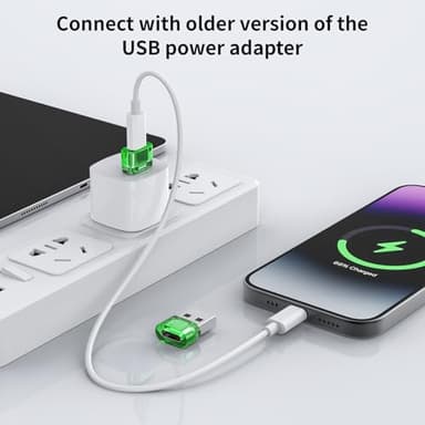 USB to USB-C Adapter 10 Pack, Type C Female to USB Male Power Charger Converter, C to USBA Adapter Compatible for MagSafe Apple Watch Series/SE/Ultra 2 iPhone 15/16/17 Plus Pro Max AirPods Pro - Image 3