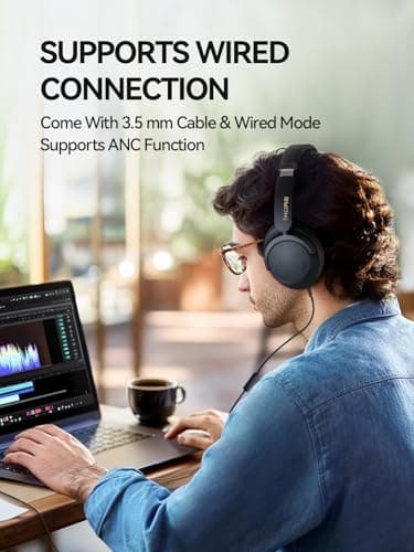 1MORE SonoFlow-Pro Noise Cancelling Headphones - HQ51 Over Ear Bluetooth Headphones with LDAC for Hi-Res Wireless Audio,100H Playtime,Bluetooth 5.4,QuietMax ANC, Comfortable Fit,Clear Calls - Image 8