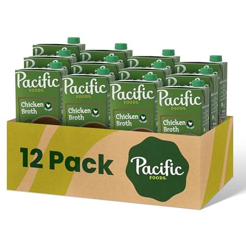 Pacific Foods Free Range Chicken Broth, 32 oz Carton (Pack of 12) - Image 1