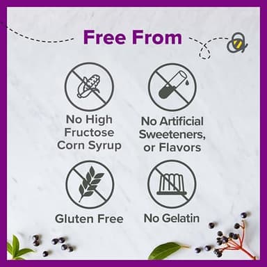 Zarbee’s Elderberry Gummies Daily Immune Support Supplement with Vitamins A C D E & Zinc, Black Elderberry Extract, Natural Berry Flavor, Vegetarian, Gelatin-Free, 60 Count - Image 4