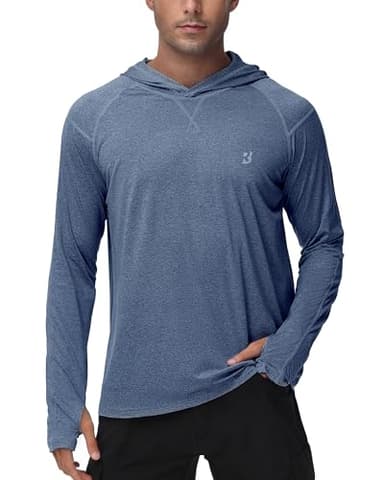 Roadbox UPF 50+ Fishing Shirts for Men Long Sleeve UV Sun Protection Hoodie Outdoor Hiking Shirts - Image 1