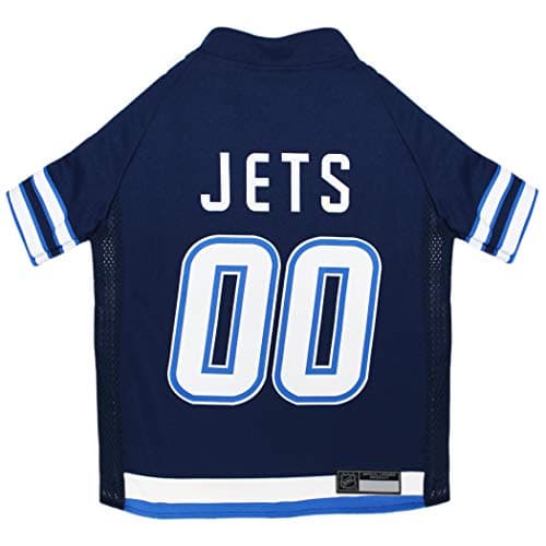 NHL Winnipeg Jets Jersey for Dogs & Cats, Small. - Let Your Pet Be A Real NHL Fan! - Image 1