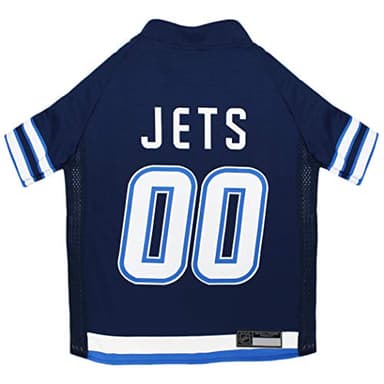 NHL Winnipeg Jets Jersey for Dogs & Cats, Small. - Let Your Pet Be A Real NHL Fan! - Image 1