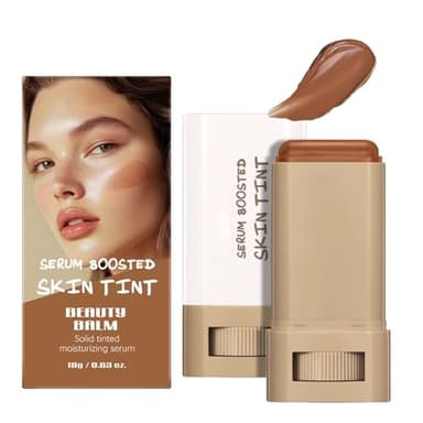 Beauty Balm Serum Boosted Skin Tint, Solid Tinted Moisturizing Serum Foundation Stick, Buildable Medium-to-Full Coverage Contour Stick for Face Makeup (#03, 18g) - Image 1