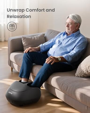 RENPHO Foot Massager Machine [2025 Upgraded], Shiatsu Foot Massager with Heat, Plantar Fasciitis Massager, True Feet Massage, Birthday Gifts for Women Mom Men Dad, Fits Up to Size 13 - Image 8