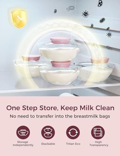 Momcozy Breast Pump Hospital-Grade, Hands Free Breast Pump App with Leak-Proof DoubleFit Flange, Personalized Multi-Modes & 15 Levels, 2 Count - Image 6