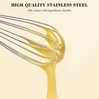 NileHome Stainless Steel Whisk Set 8" 10" 12" Kitchen Whisk Balloon Whisk Kitchen Wisk Wire Whisks for Cooking, Whisking, Blending, Beating, Stirring-3 Pack… - Image 3