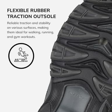 Skechers Mens Afterburn M. Fit Fashion-sneakers, Black/Charcoal, 10 US - Image 5