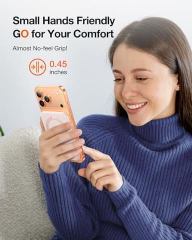 TORRAS EasyGo 0.45" Slim Magnetic Portable Charger Power Bank for iPhone, 5000mAh 22.5W Fast Charging Wireless Battery Pack Compatible with Magsafe, iPhone Air,Pro,Pro Max,17,16,15,14,13,12, Rose Gold - Image 3