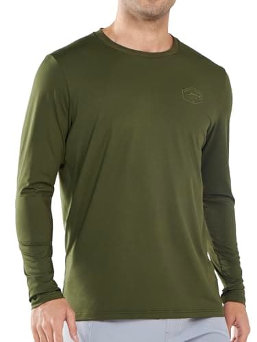 NORTHYARD Men's Sun Protection Shirts Long Sleeve Swim Beach Rash Guard SPF UV UPF 50+ Fishing T-Shirt Quick Dry Lightweight ArmyGreen XL - Image 2
