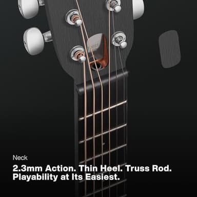 LAVA ME PLAY Smart Guitars,HILAVA 2.0 System Acoustic Electric Guitar,Right Handed 6 Steels String Acustica Guitarra For Adults & Teens & Beginner (36', LITE BAG,Nightfall & Frost White) - Image 6