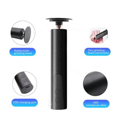 Cordless Electric Callus Remover for Feet with Nail File Sander 2 in 1 Rechargeable Foot File Grinder for Dead Skin Crack Dry Calluses with Sandpaper Disk 6 Speed Adjustable - Image 8