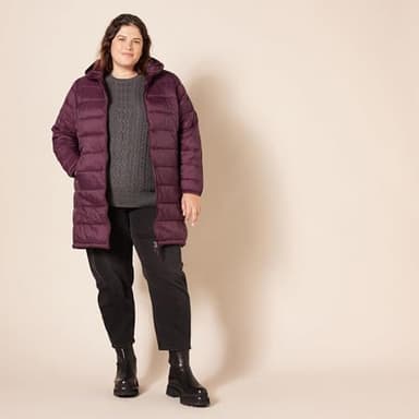 Amazon Essentials Women's Lightweight Water-Resistant Packable Hooded Puffer Coat (Available in Plus Size), Burgundy, XX-Large - Image 6