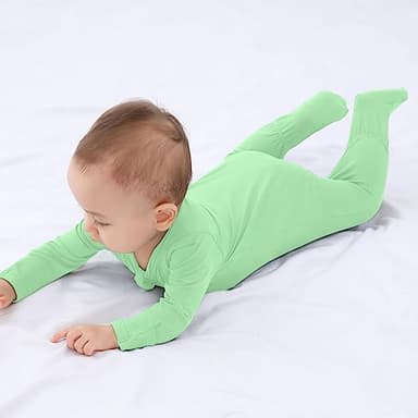 GUISBY Baby Footed Pajamas, Long Sleeve with Mittens Sleepers ，Newborn Girl Sleepers - Image 3