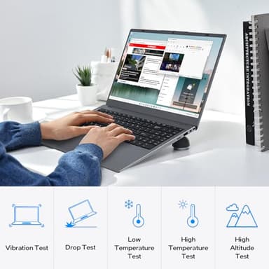 UOWAMOU Laptop Computer 15.6 inch, Intel Quad Core N95, 12GB LPDDR5 RAM 1TB NVMe SSD Laptop with FHD IPS Display, WiFi 5, BT5.0, USB Type C and Fingerprint, 2 Years Warranty, Windows 11 Pro - Image 7