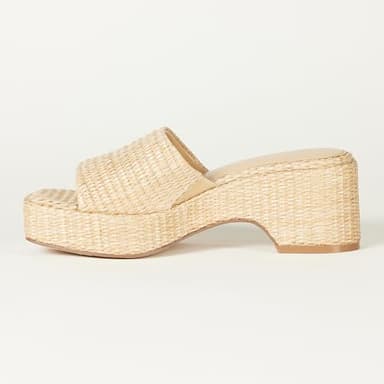 The Drop Women's Bertina Platform Slide, Natural Raffia, 9 - Image 2