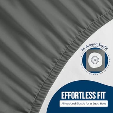 Utopia Bedding Waterproof Mattress Protector Queen Size, Premium Terry Mattress Cover 200 GSM, Breathable, Fitted Style with Stretchable Pockets (Gray) - Image 4