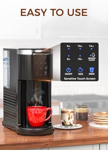 COWSAR Single Serve Coffee Maker, K Cup Coffee Brewer for Capsule and Ground Coffee, Commercial Coffee Machine with 40 Oz Water Tank, 5 Brew Sizes Up To 14 Oz, Ideal for Home/Office, Black - Image 4